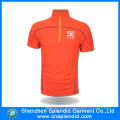 Ropa Guangdong manga corta naranja respirable Dri Fit Cycling Jersey